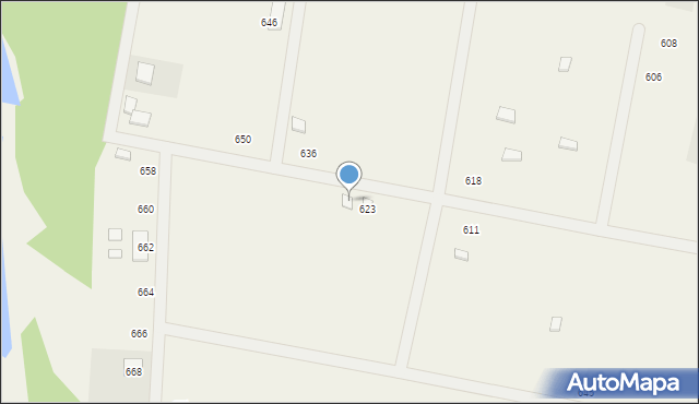 Zastań, Zastań, 623a, mapa Zastań