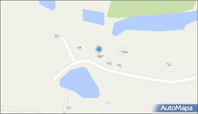 Zastań, Zastań, 703, mapa Zastań