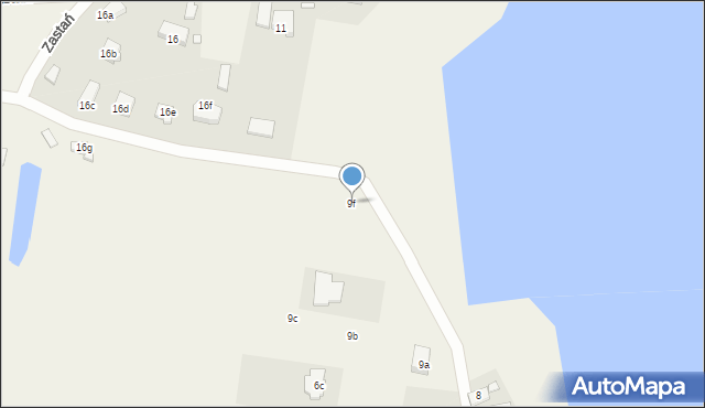 Zastań, Zastań, 9f, mapa Zastań