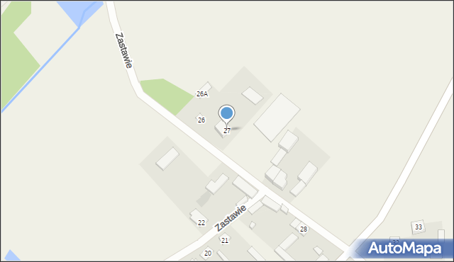 Zastawie, Zastawie, 27, mapa Zastawie