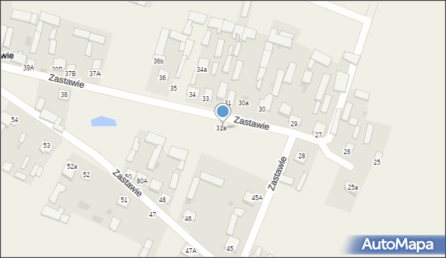 Zastawie, Zastawie, 31a, mapa Zastawie