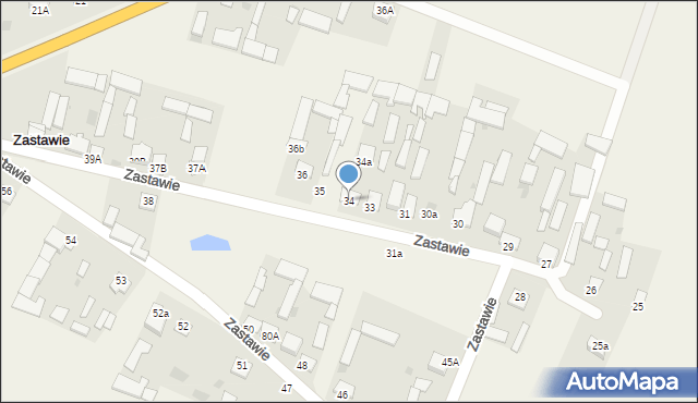 Zastawie, Zastawie, 34, mapa Zastawie