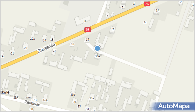 Zastawie, Zastawie, 36A, mapa Zastawie