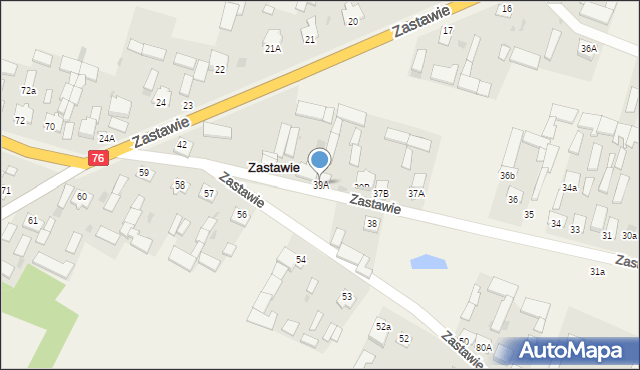 Zastawie, Zastawie, 39A, mapa Zastawie