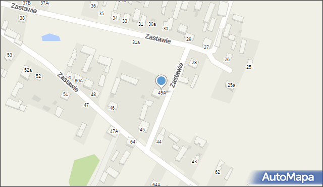 Zastawie, Zastawie, 45A, mapa Zastawie