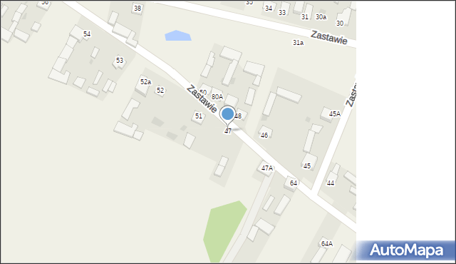 Zastawie, Zastawie, 47, mapa Zastawie