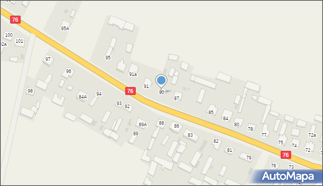 Zastawie, Zastawie, 90, mapa Zastawie