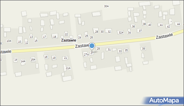 Zastawie, Zastawie, 27, mapa Zastawie