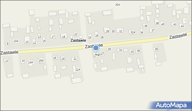 Zastawie, Zastawie, 27A, mapa Zastawie