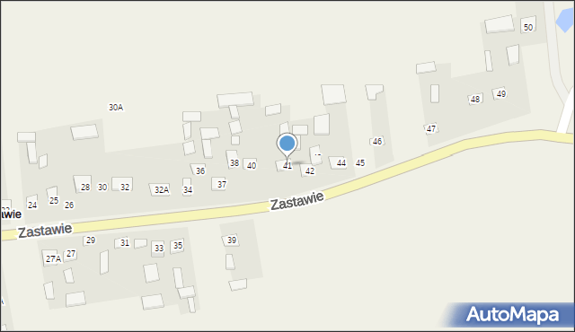 Zastawie, Zastawie, 41, mapa Zastawie