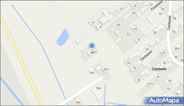 Zastawie, Zastawie, 49A, mapa Zastawie