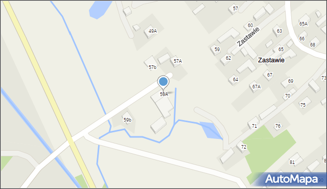 Zastawie, Zastawie, 59A, mapa Zastawie