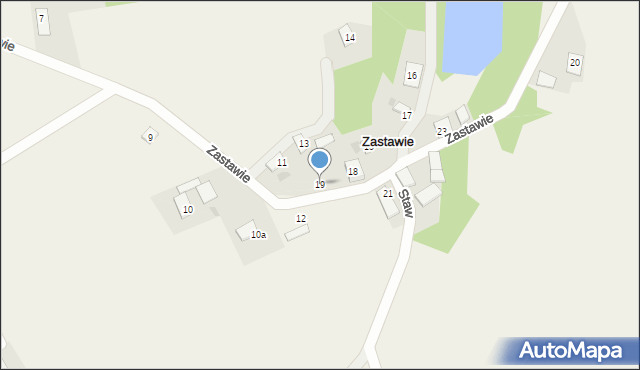 Zastawie, Zastawie, 19, mapa Zastawie