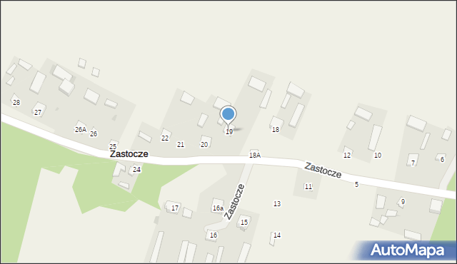 Zastocze, Zastocze, 19, mapa Zastocze