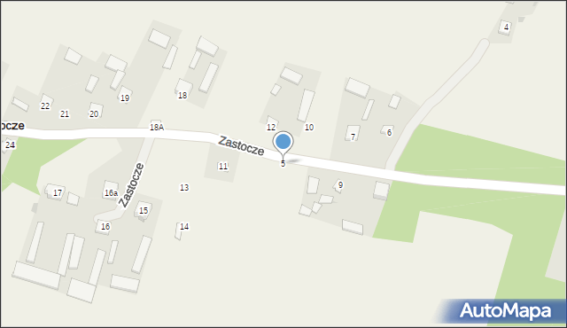 Zastocze, Zastocze, 5, mapa Zastocze