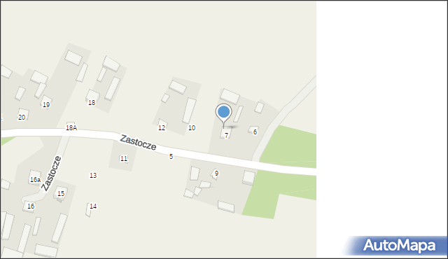Zastocze, Zastocze, 8, mapa Zastocze