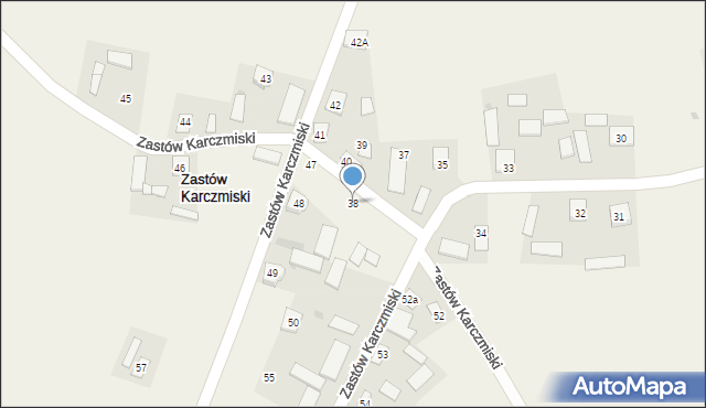 Zastów Karczmiski, Zastów Karczmiski, 38, mapa Zastów Karczmiski