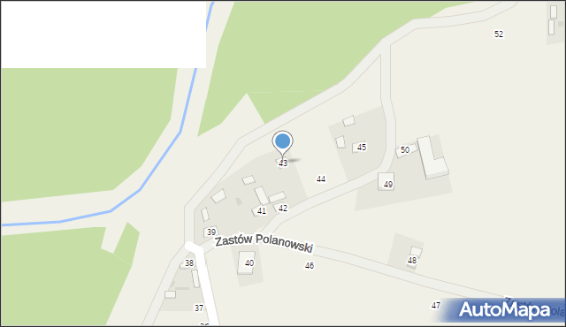 Zastów Polanowski, Zastów Polanowski, 43, mapa Zastów Polanowski