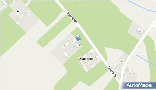 Zastronie, Zastronie, 11a, mapa Zastronie