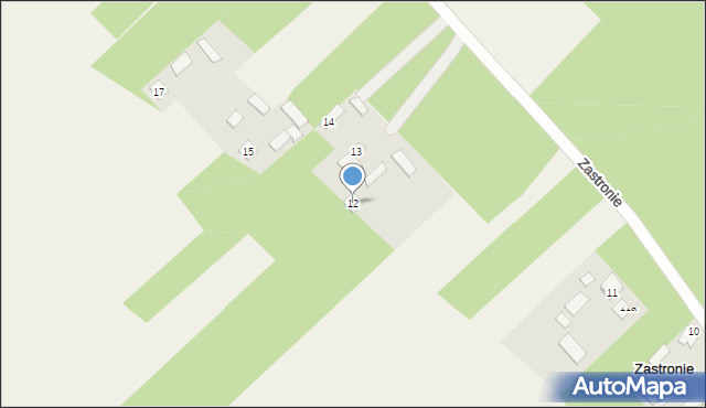 Zastronie, Zastronie, 12, mapa Zastronie