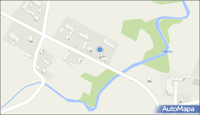 Zastronie, Zastronie, 1a, mapa Zastronie