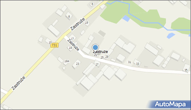 Zastruże, Zastruże, 21, mapa Zastruże