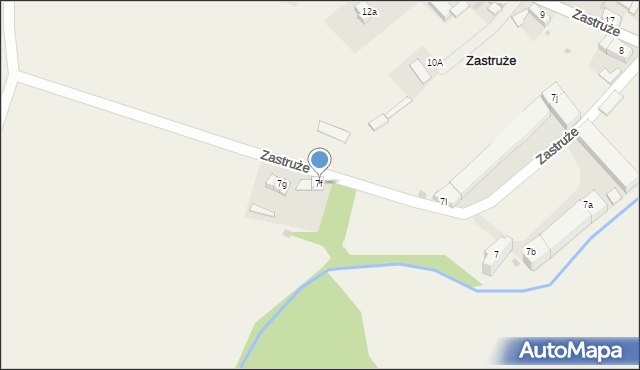 Zastruże, Zastruże, 7f, mapa Zastruże