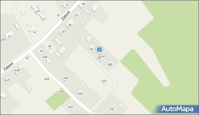 Zatom, Zatom, 43j, mapa Zatom