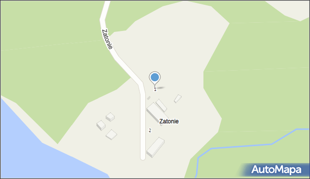 Zatonie, Zatonie, 1, mapa Zatonie