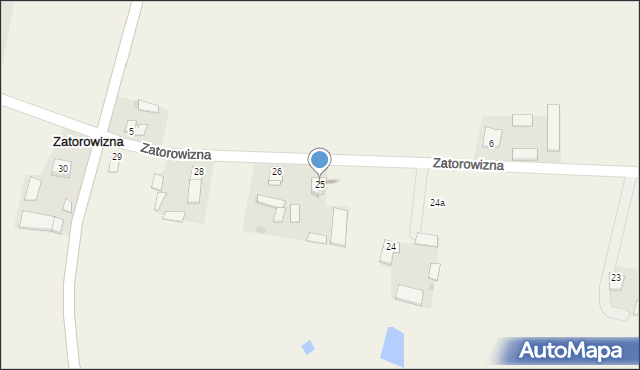 Zatorowizna, Zatorowizna, 25, mapa Zatorowizna