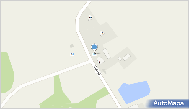 Zatyki, Zatyki, 1/2, mapa Zatyki