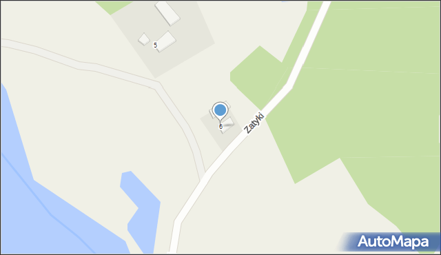 Zatyki, Zatyki, 6, mapa Zatyki