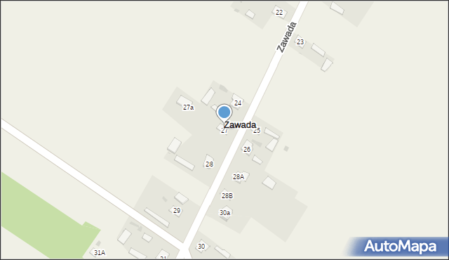 Zawada, Zawada, 27, mapa Zawada