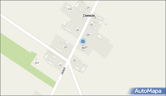 Zawada, Zawada, 30a, mapa Zawada