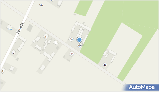Zawada, Zawada, 57, mapa Zawada