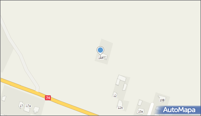 Zawada, Zawada, 14A, mapa Zawada