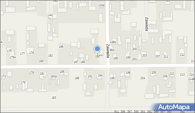 Zawada, Zawada, 192, mapa Zawada