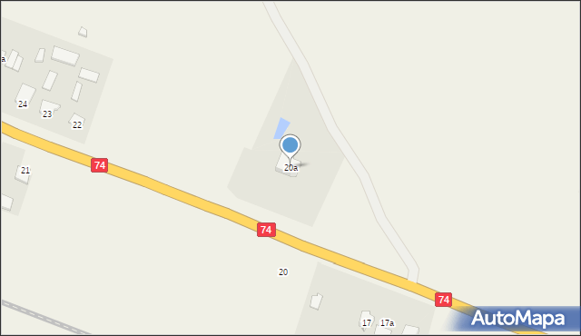 Zawada, Zawada, 20a, mapa Zawada
