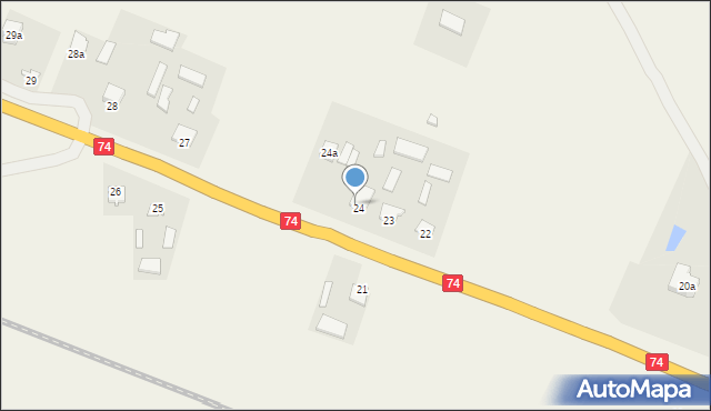 Zawada, Zawada, 24/1, mapa Zawada