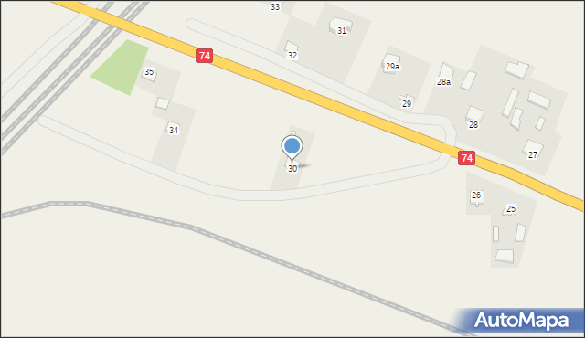 Zawada, Zawada, 30, mapa Zawada
