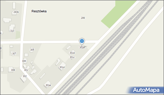 Zawada, Zawada, 301a, mapa Zawada