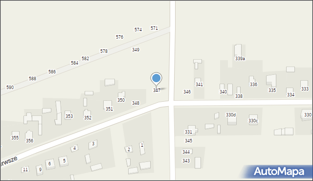 Zawada, Zawada, 347, mapa Zawada