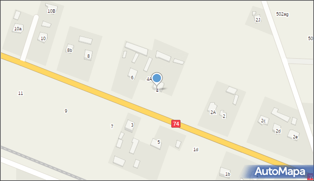 Zawada, Zawada, 4, mapa Zawada