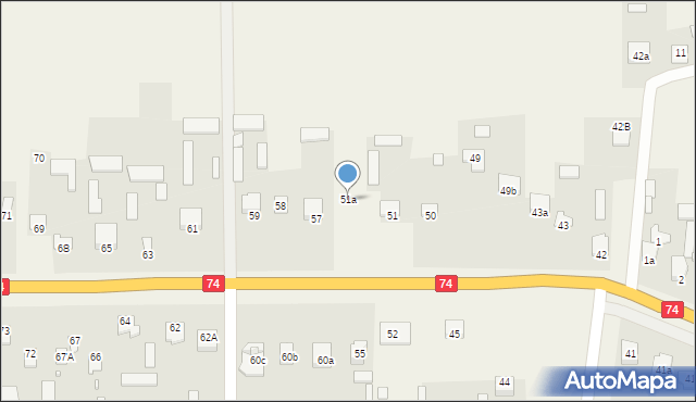 Zawada, Zawada, 51a, mapa Zawada