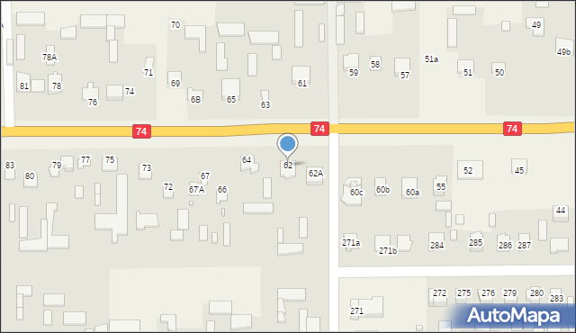 Zawada, Zawada, 62, mapa Zawada