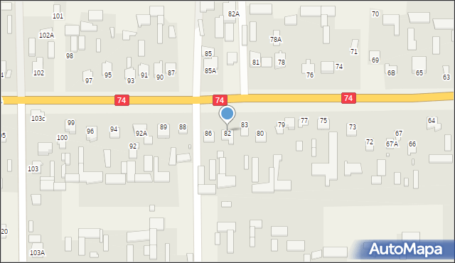 Zawada, Zawada, 84, mapa Zawada