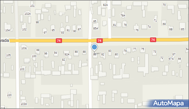 Zawada, Zawada, 86, mapa Zawada