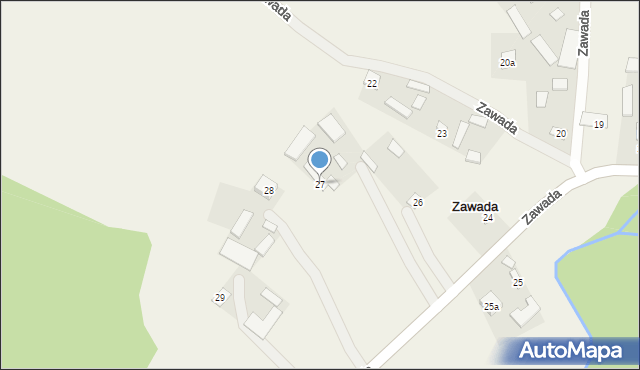 Zawada, Zawada, 27, mapa Zawada