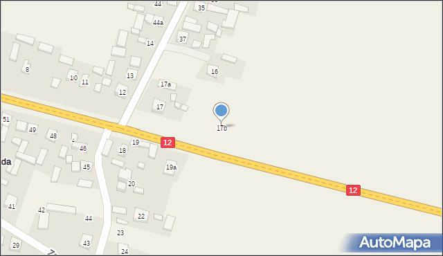 Zawada, Zawada, 17b, mapa Zawada