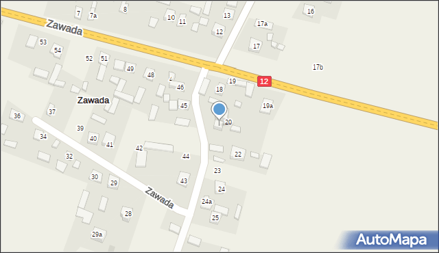 Zawada, Zawada, 21, mapa Zawada
